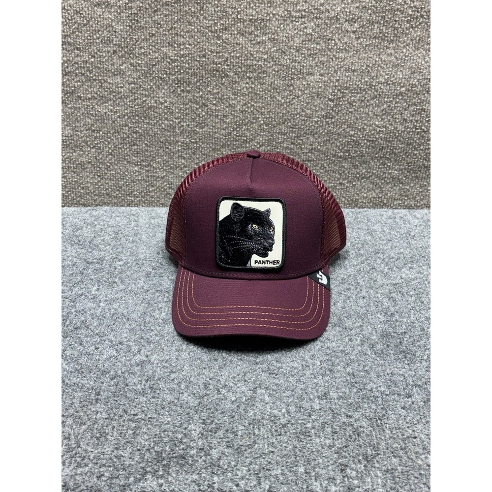 Goorin Bros The Farm Hat Snap Back Panther Maroon Trucker Patch Logo Adult